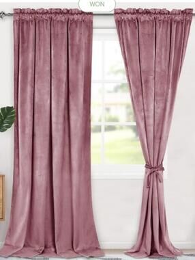 BLACKOUT VELVET CURTAIN PR-52X96-ROSE